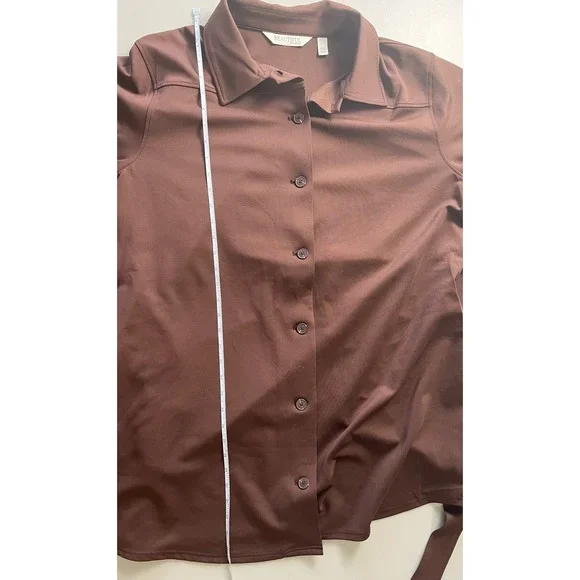 BEAUTIFUL by Lawrence Zarian Petite Ponte Button Jacket EXPRESSO NWOT SIZE 1XP - Picture 7 of 7